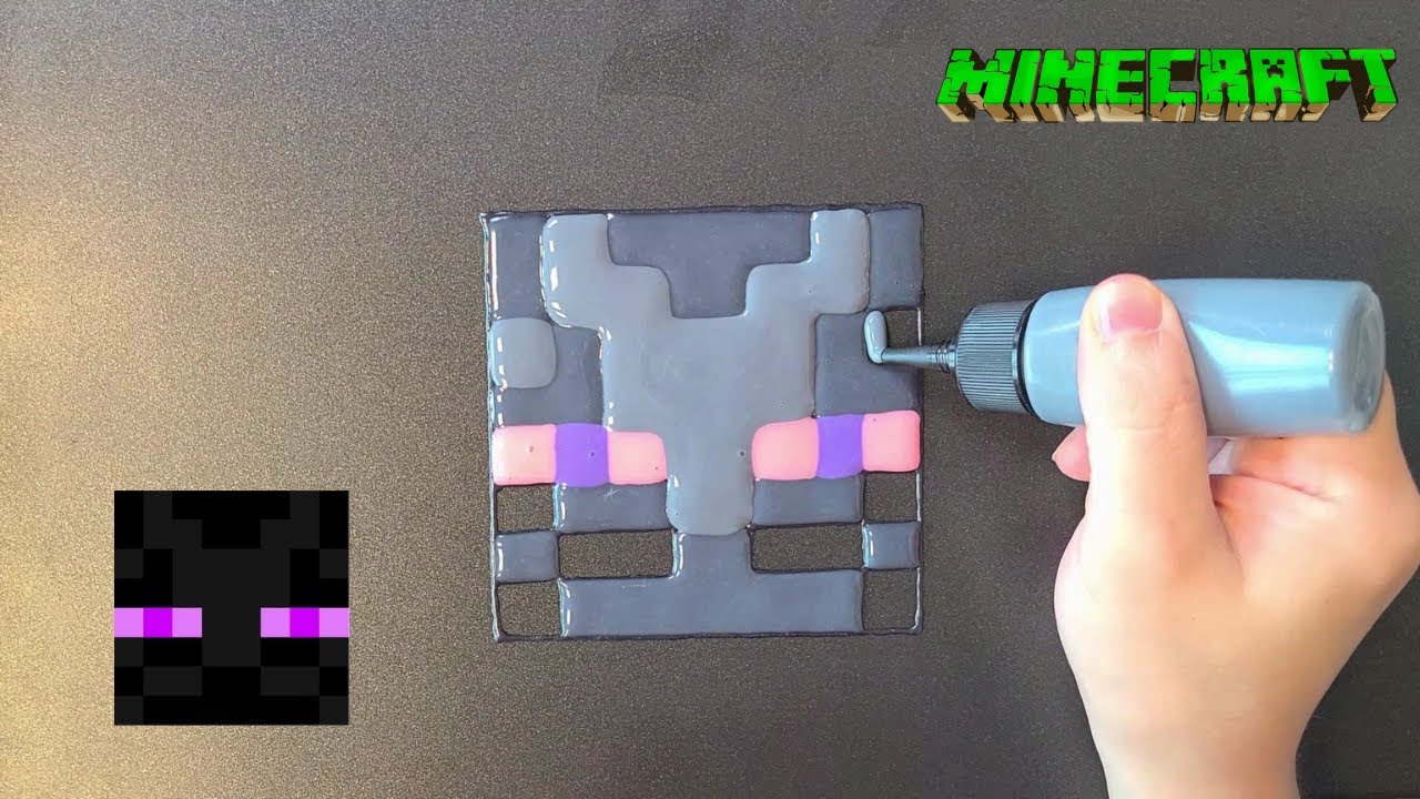Minecraft Pancake Art Enderman Youtube 