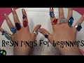 Resin Rings Super easy Beginner Tutorial How to Make chunky trendy Resin Rings/Crafts to Sell