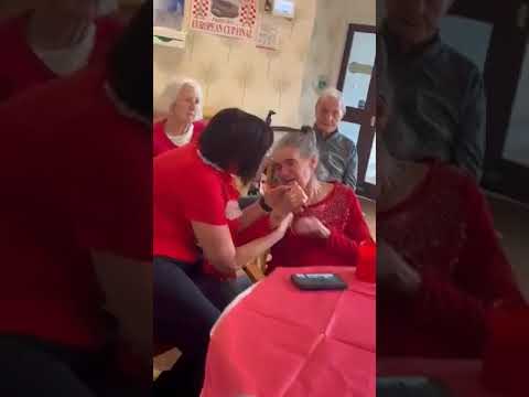 LIVERPOOL FC VISIT AILING LADY WITH DEMENTIA