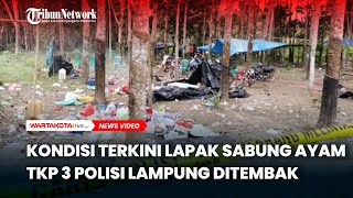 Kondisi Terkini Lapak Sabung Ayam TKP 3 Polisi Lampung Ditembak Oknum TNI