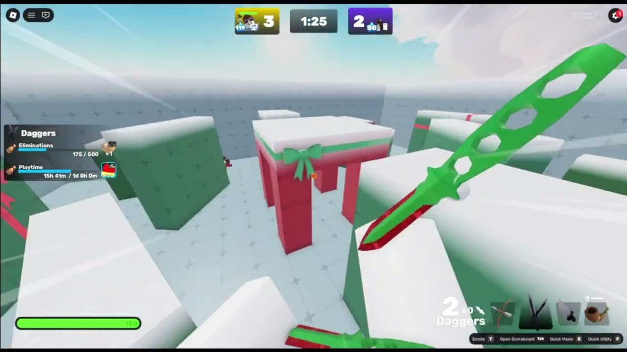 winning 5 games in a row with knife