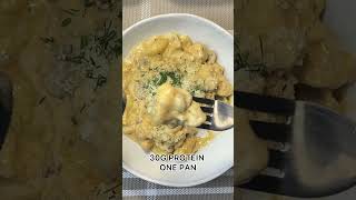 30g Protein Dinner in 10 Minutes: Creamy Chicken Gnocchi