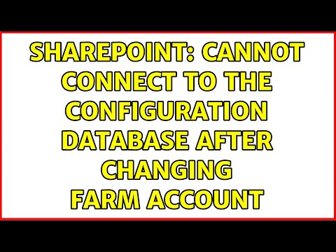 Sharepoint: Cannot connect to the configuration database after changing farm account
