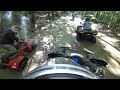 Trail to 1st DEEP Water Hole - Somewhere in NH ATV Park | Kawi Vs. POLARIS