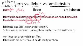 gern vs. lieber vs. am liebsten | 2 minutes of German #34