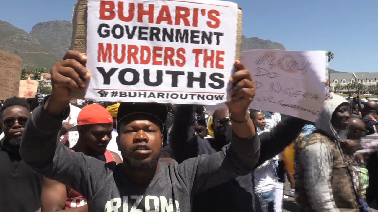 Hundreds of Nigerian expats protest in Cape Town AFP YouTube