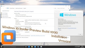 Windows 10 Insider Preview Build 10130 Installation - VMware