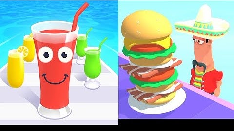 Burger Run vs Sandwich Runner vs Juice run Mobile Games-All Levels Gameplay Walkthrough Android iOS