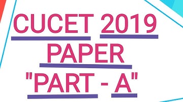 CUCET 2019 