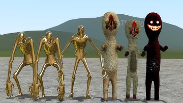 GOLD SCP-096 VS SCP-173!! Garrys Mod Sandbox