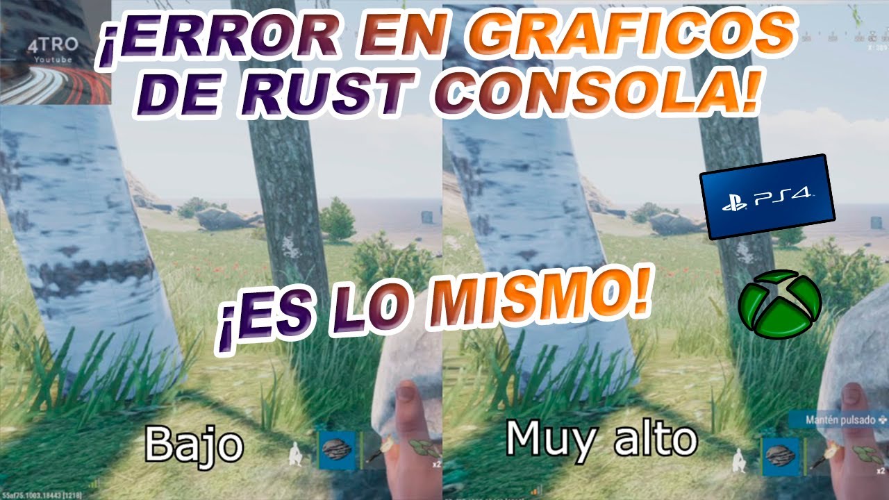 ERROR DE GRÁFICOS EN RUST CONSOLA? GRÁFICOS NO APLICAN EN AJUSTES ...