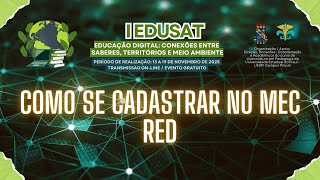 Como Se Cadastrar No Mec Red - Tutorial