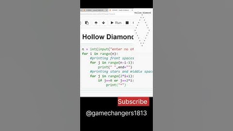 Hollow Diamond Pattern || Subscribe