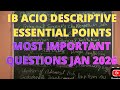 IB ACIO Grade II Descriptive Exam Keypoints | ACIO grade II important points | acio grade II result