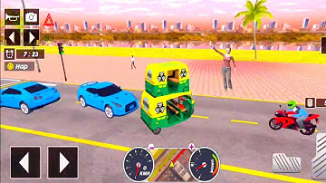 Tuk Tuk auto rickshaw driver 3D game - 284 auto rickshaw driving game - Android iOS Gameplay