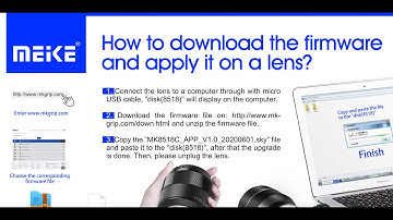 How to upgrade firmware Meike 85mm F1 8 Sony EF mount Autofocus