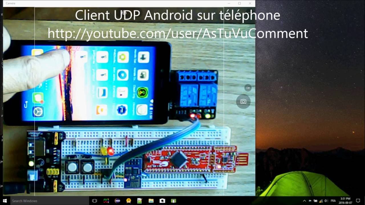 Client UDP Android sur Téléphone - YouTube
