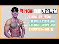 Lv.4 10분 만에 집에서 가슴 작살내는 루틴 (누구나 쉽게 가능) [10mins Intense Chest Workout]
