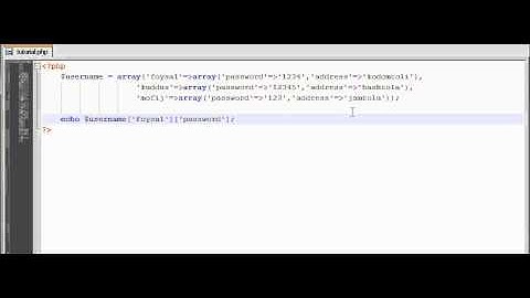 php tutorial in bangla (multidimensional array)