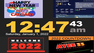 Calgary Alberta Canada 2022 Countdown