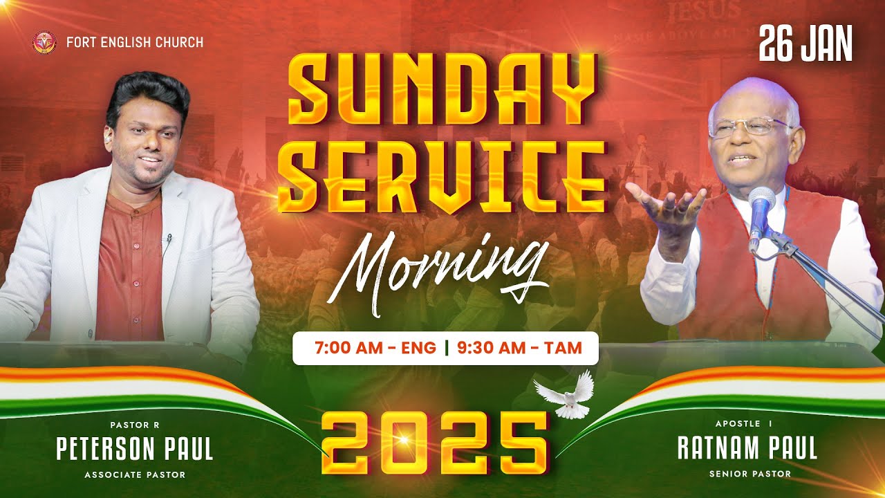 Join Us Sunday Morning Service | 26 Jan 2025 | Fort English Church ...