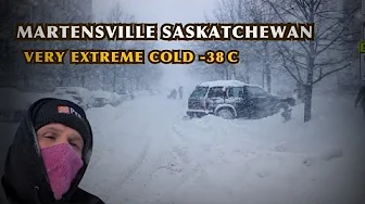 Martensville Saskatchewan, The Town is Exploring in Very Extreme Cold -38 C 🥶