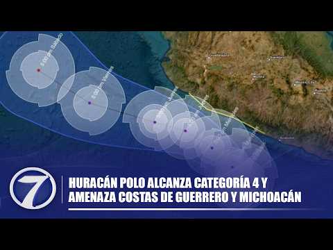 Hurricane Polo reaches Category 4 and threatens the coasts of Guerrero and Michoacán