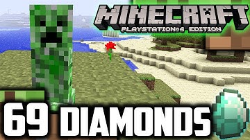 CREEPER ATTACK | MINECRAFT PS4 Survival Gameplay Part 2 | Search for 69 Diamonds