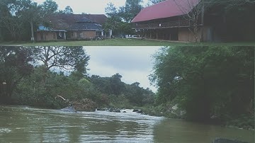 Câu cá giải trí, cảnh đẹp thác nước núi rừng khu du lịch, đi chơi ngày Tết đông vui