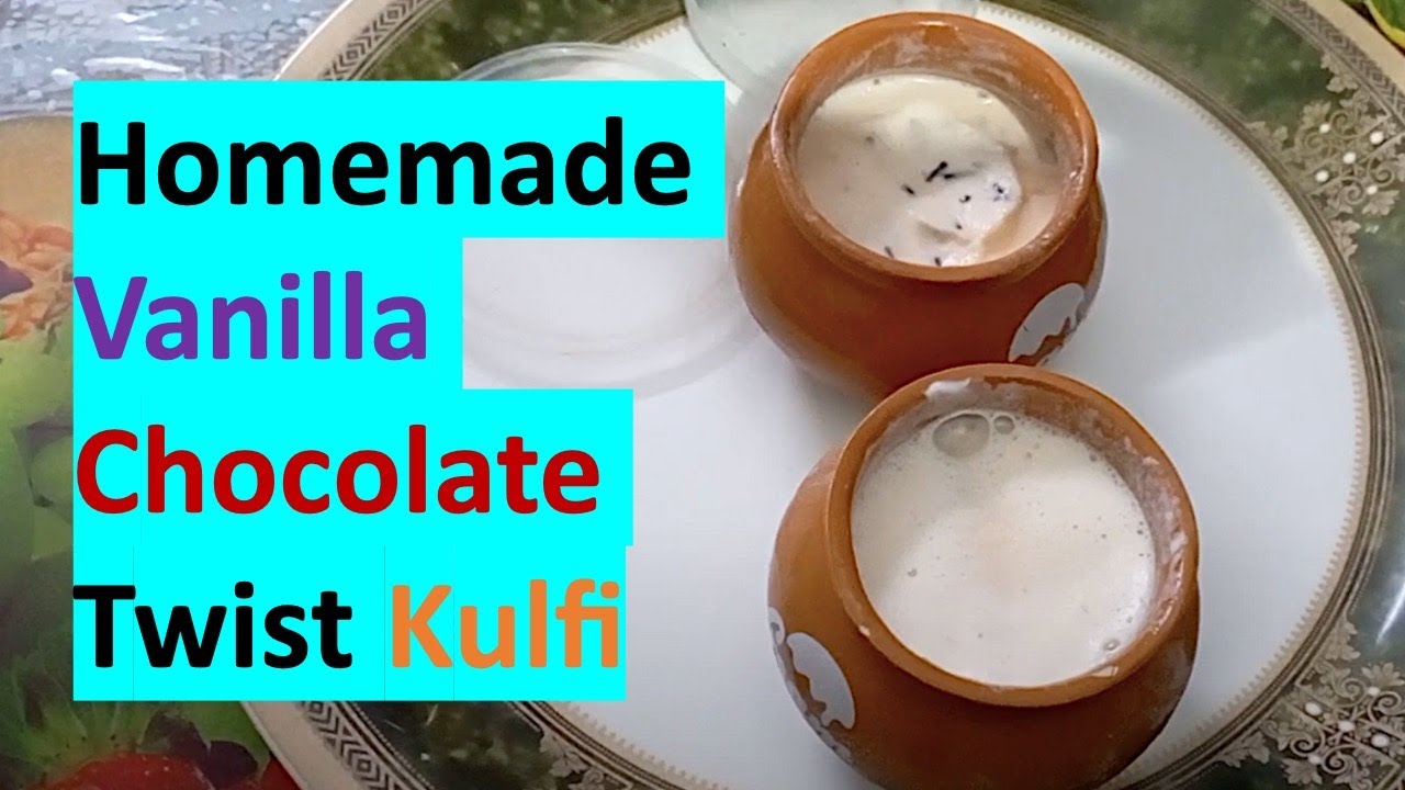 How to Make Vanilla Ice Cream at Home🍦 Vanilla chocolate twist kulfi