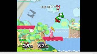 Peach shield break punish on Yoshi