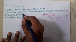 GATE CSE 2005 Q.5 || Arrays || Data Structure || GATE Insights Version: CSE