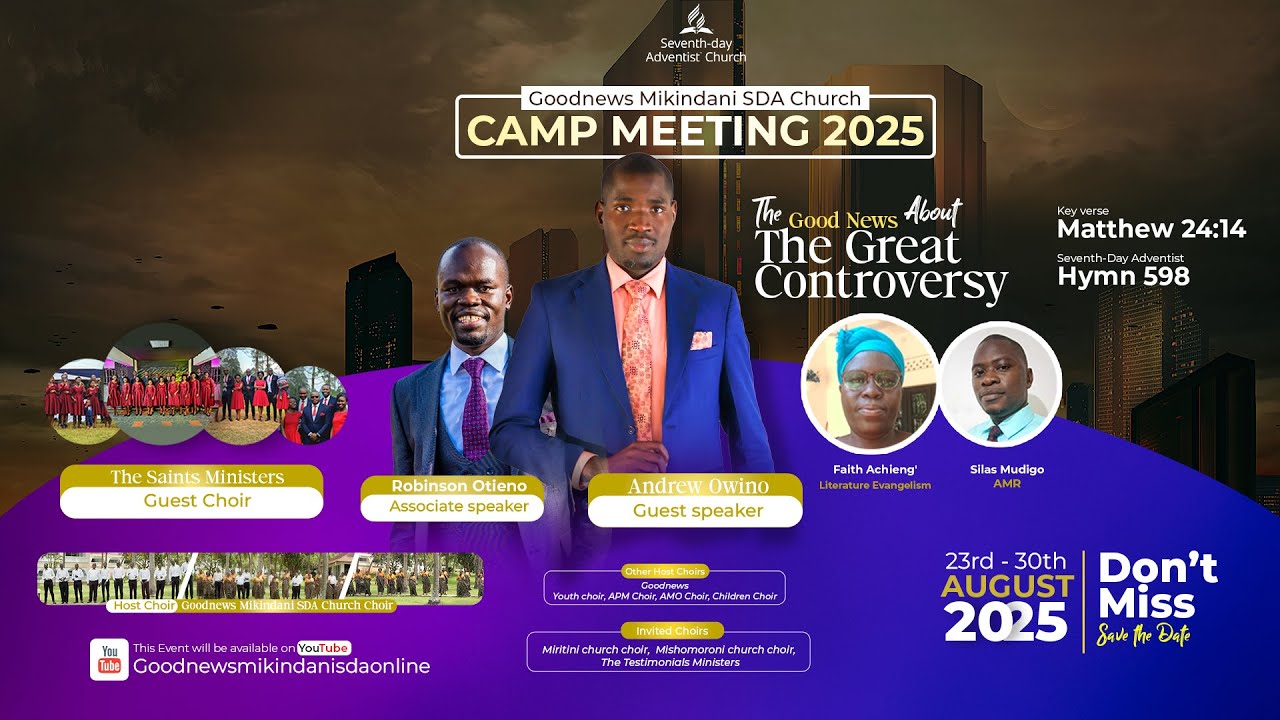 CAMP MEETING 2025 DAY 3// The Good News About the Great Controversy ...