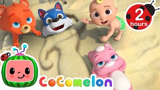 Making Mermaid Sand Sculptures at the Beach Song | CoComelon Animal Time | Animals for Kids