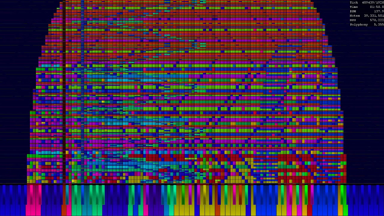 [Black MIDI] Bad Apple!! feat. nomico Super-Synthesized Version V.1
