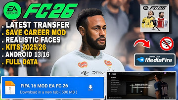 FULL 2025 UPDATE! FIFA 16 MOD EA FC 26 Android Offline | Can Career Mode + All Tournaments (V20)