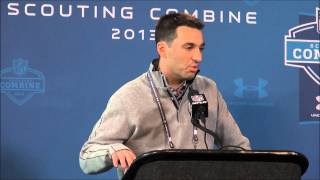 Chargers GM Tom Telesco Media Session at the 2013 NFL Combine