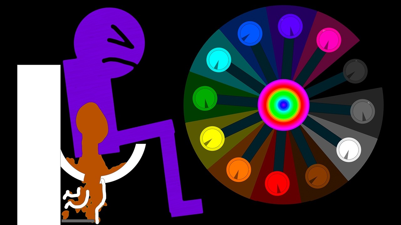 The Rainbow 6 Legs Eliminations Marble Race ASRM in Algodoo