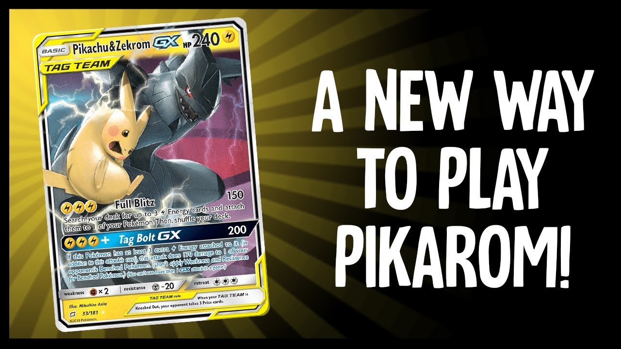 Pikachu E Zekrom GX Pokémon Carta Em Português 33/181 - Lista Kids