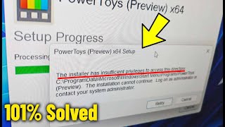 The Installer has insufficient privileges to access this directory in Win11/10/8/7 - Fix Error ✅ Information