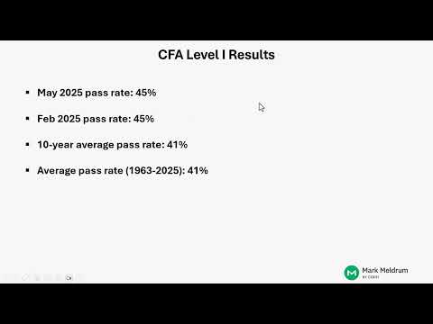 May 2025 CFA® Level 1 Exam Results - video from Bionic Turtle