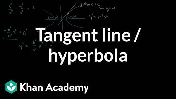 Tangent line hyperbola relationship (very optional) | Conic sections | Algebra II | Khan Academy