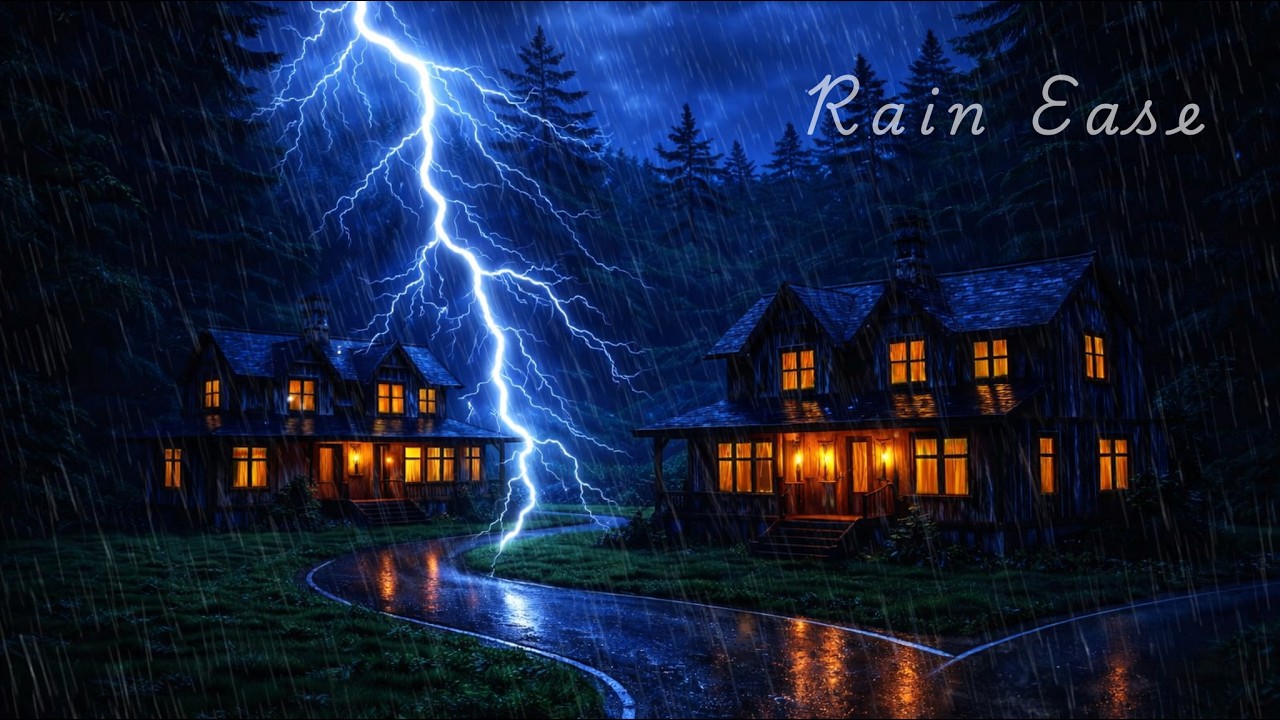Thunder And Rain Sounds For Sleeping | Calm Rain & Distant Thunder