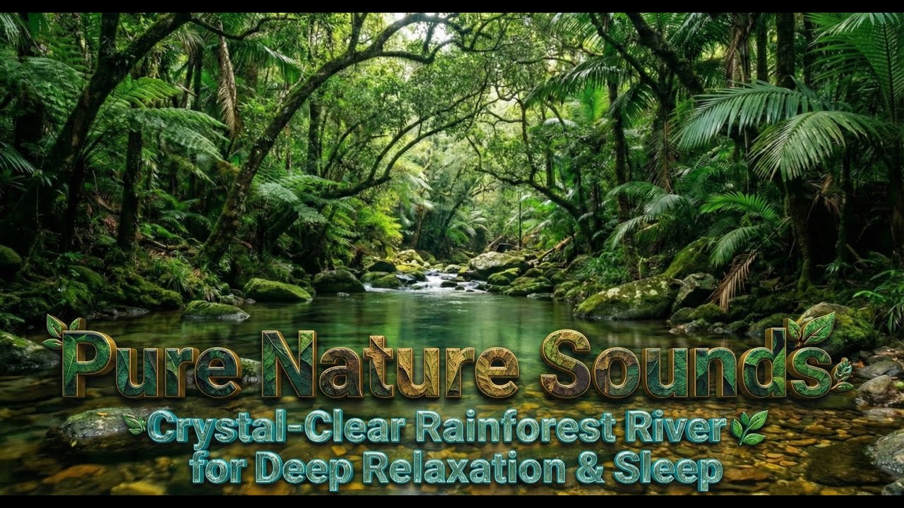 Crystal-Clear Rainforest River 🌿✨ Pure Nature Sounds for Deep Relaxation & Sleep | DeepRestTone
