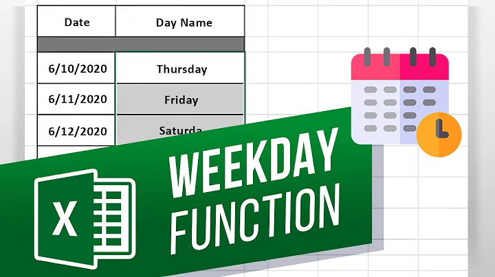 How to Use the WEEKDAY Function in Excel | Get the Weekday Name from a Date in Excel