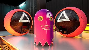 Pacman and Mecha Dog Team Up Against Rolling Robot and Robot Fish in a Thrilling Labyrinth Adventure