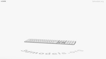 Apple Magic Keyboard with Numeric Keypad 2024 White Keys 3D model by 3DModels.org