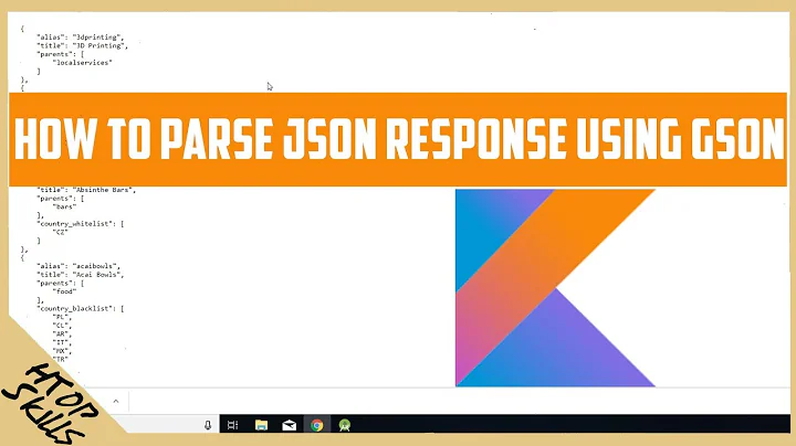 How to Parse Json Response Using Gson | kotlin tutorial | json array