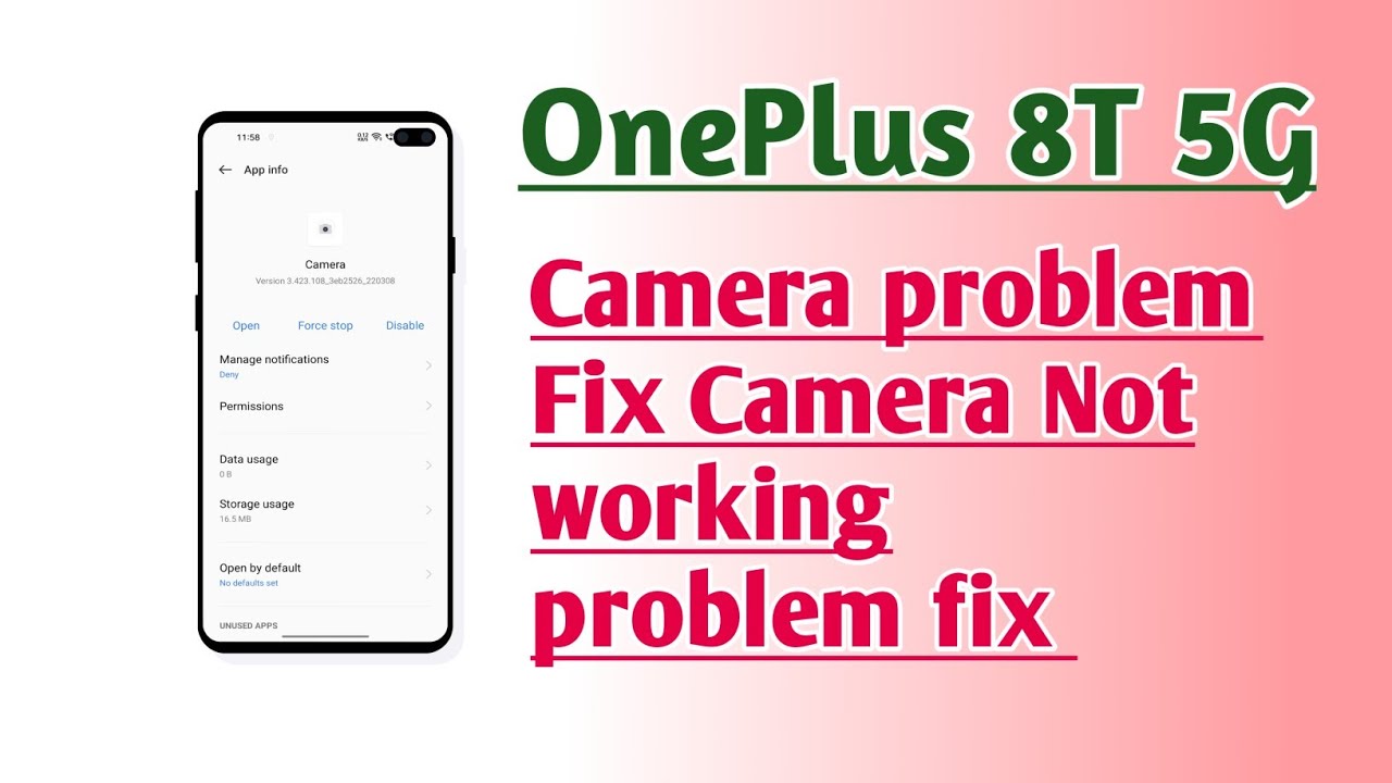 OnePlus 8T 5G Camera problem fix Camera Not working problem fix