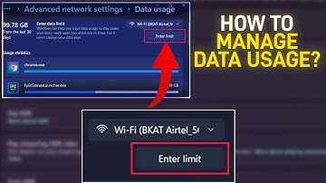 How to Check Data usage and Enter Data Usage Limit in PC/laptop Windows 11